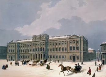 Palacio del Gran Duque de Leuchtenberg en San Petersburgo, impreso por Lemercier, París, 1840s